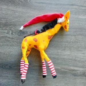 Anna Lee 2010 Holiday 12" Christmas Giraffe with Socks and Santa Hat